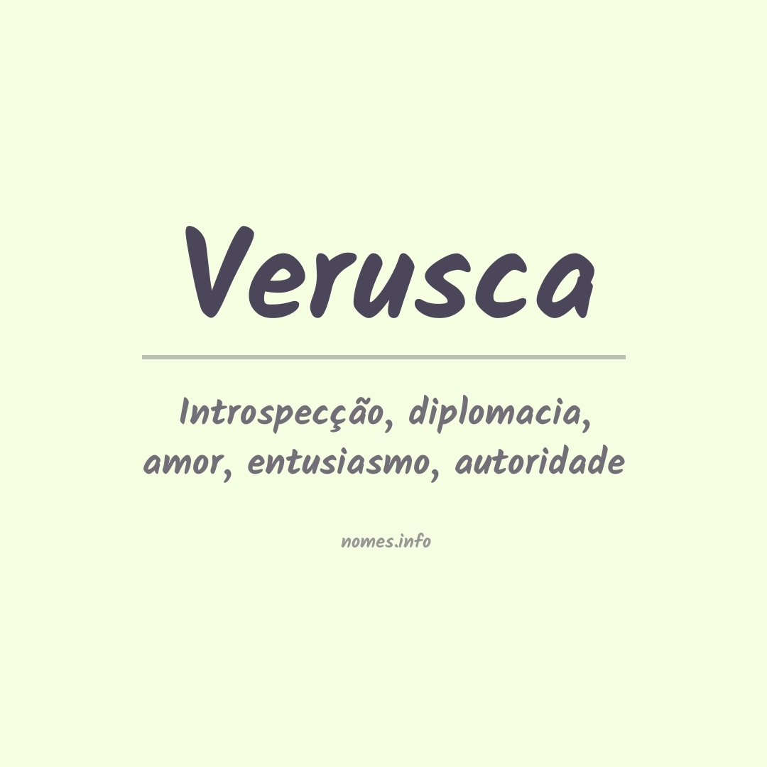Significado do nome Verusca