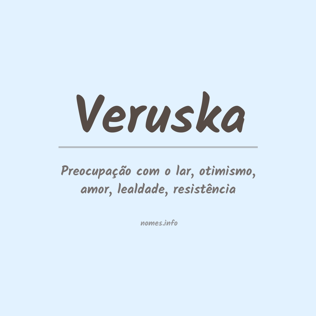 Significado do nome Veruska