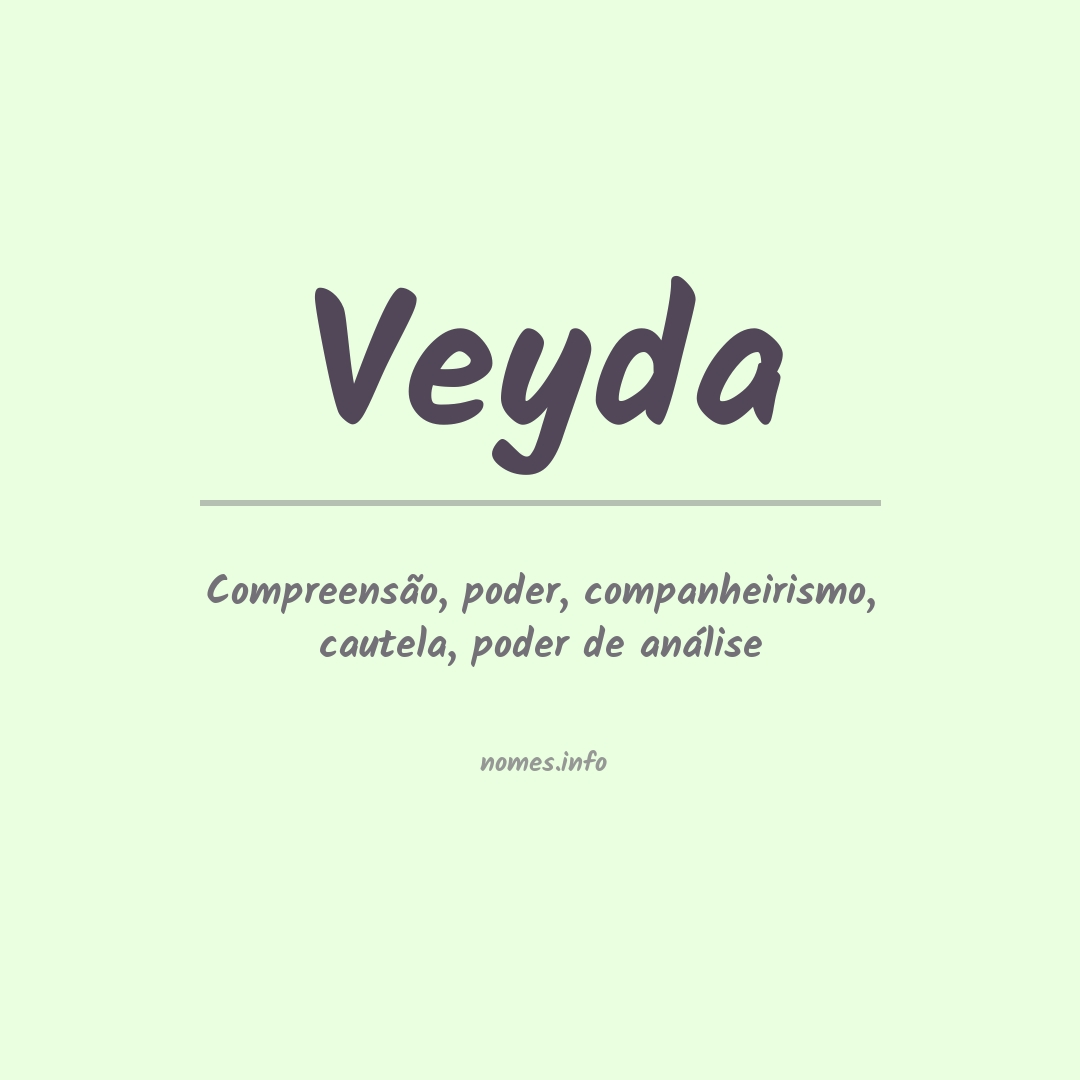 Significado do nome Veyda