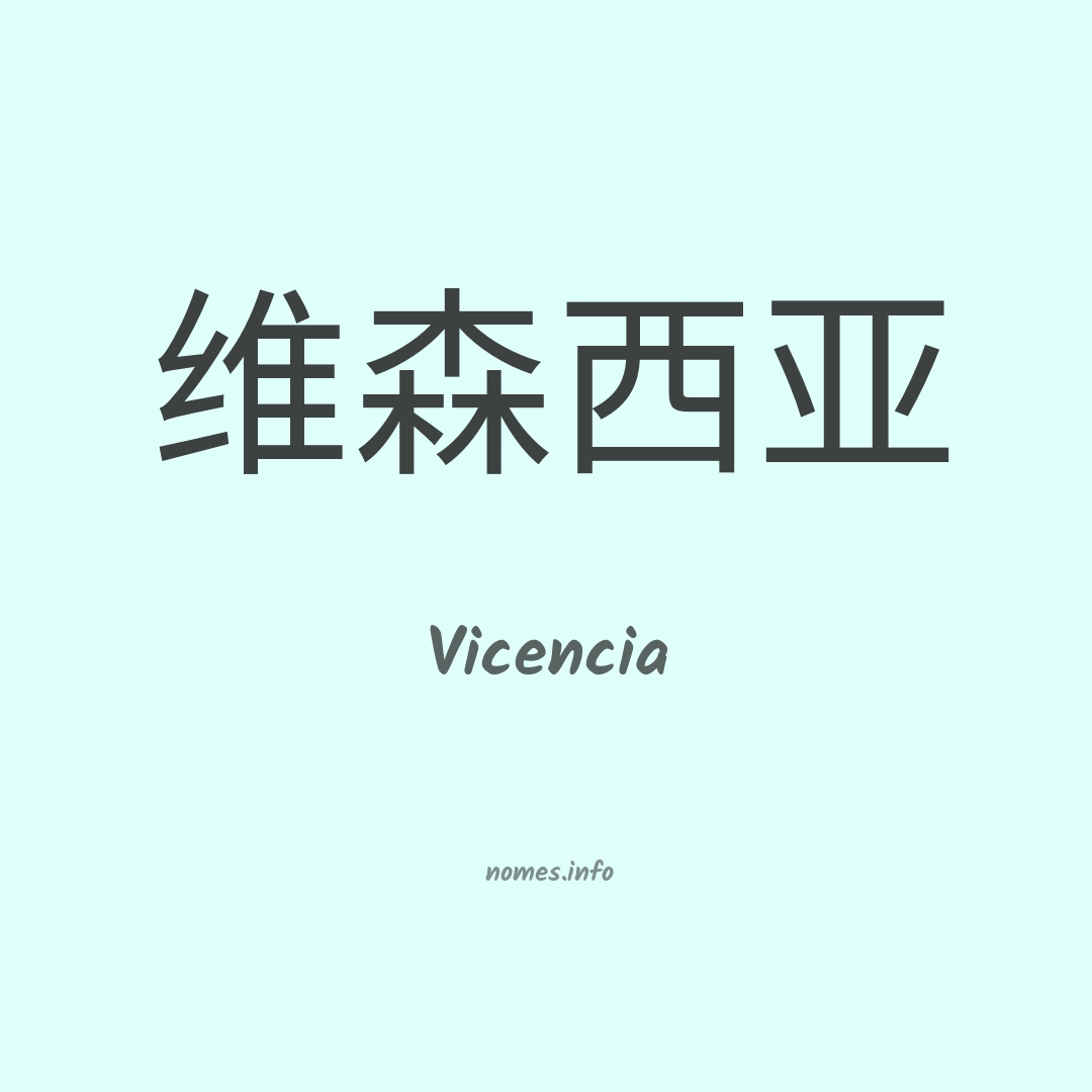 Vicencia em chinês