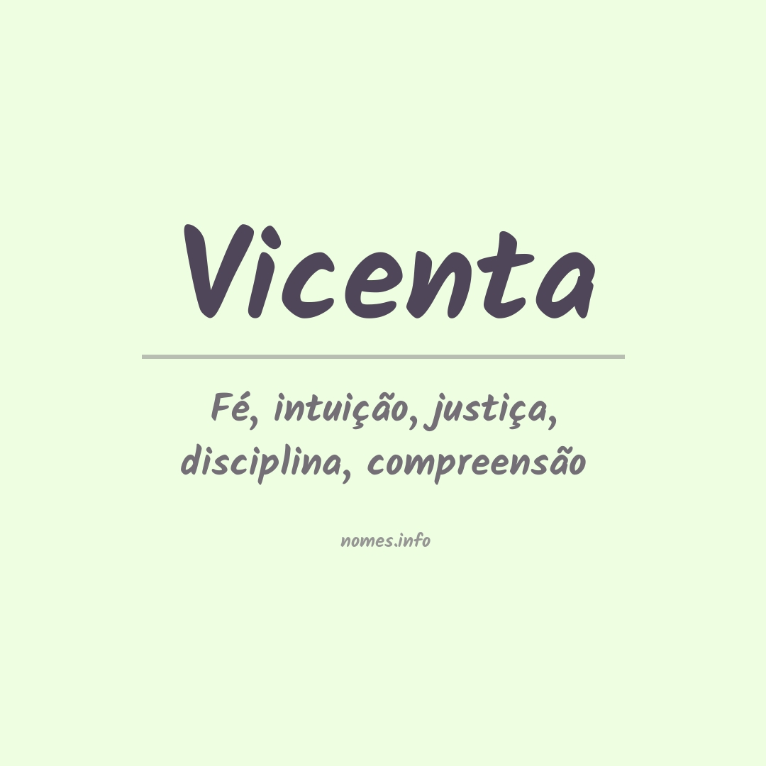 Significado do nome Vicenta