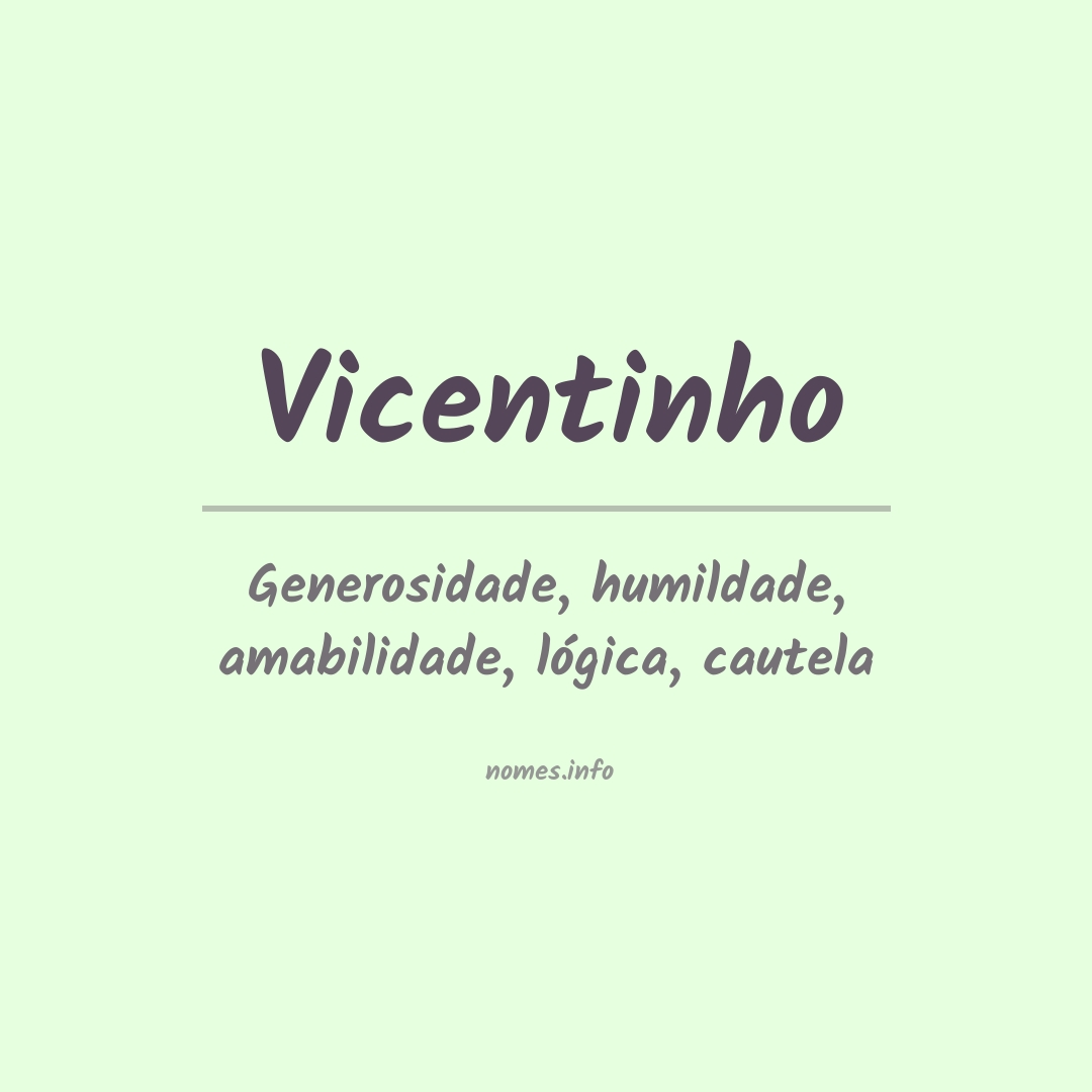 Significado do nome Vicentinho
