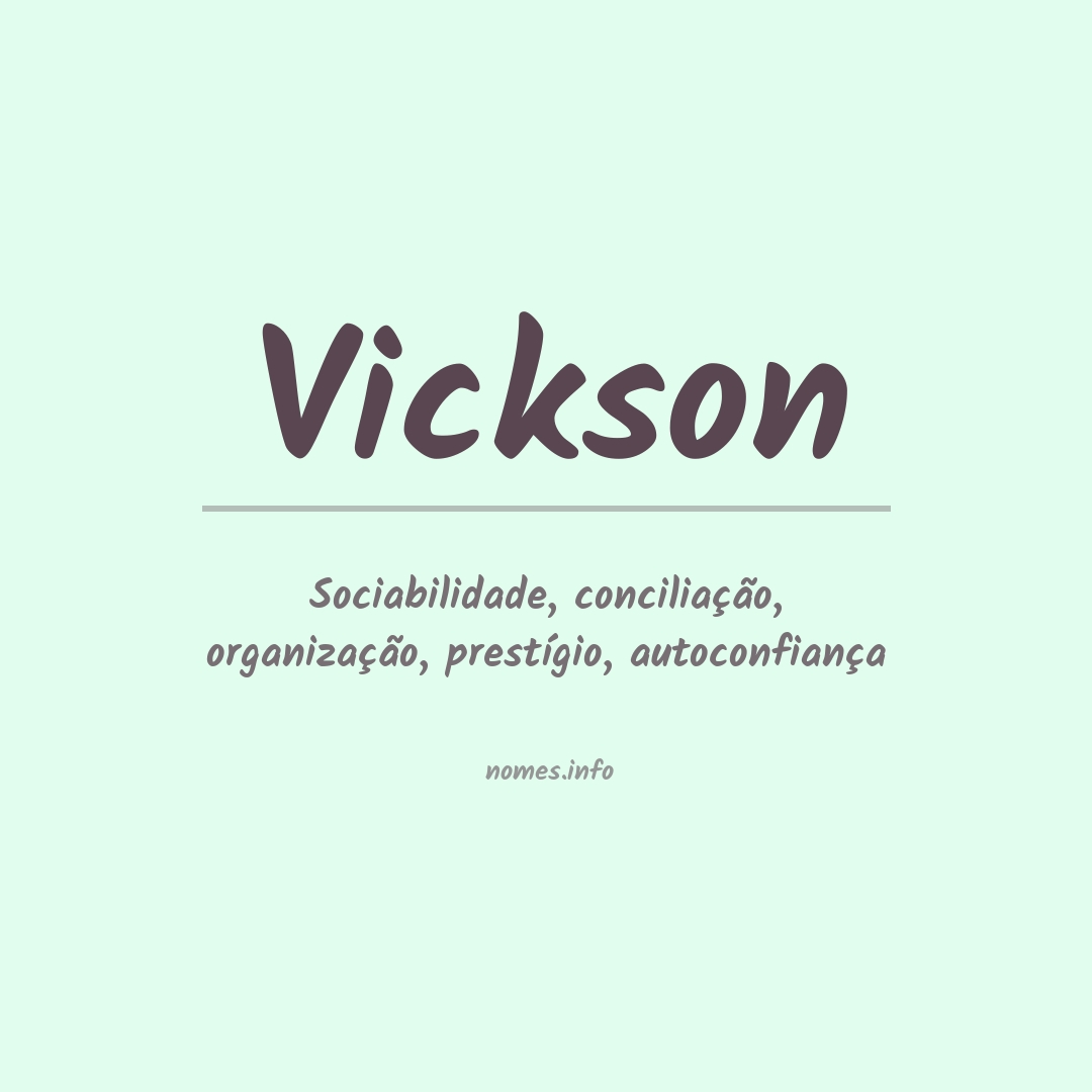 Significado do nome Vickson