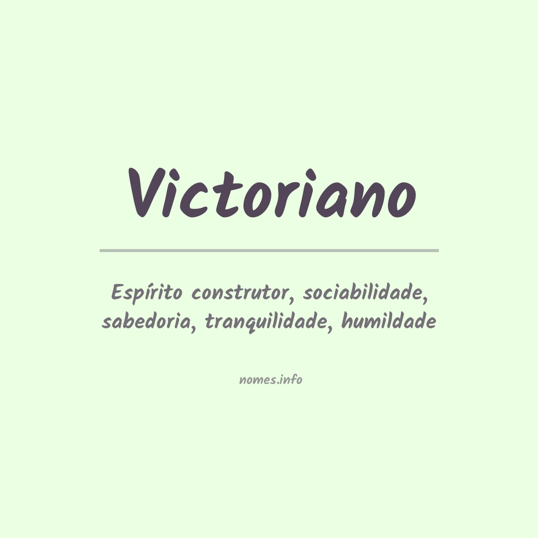 Significado do nome Victoriano