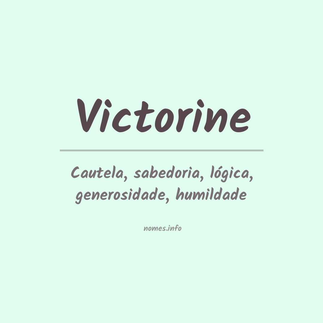 Significado do nome Victorine