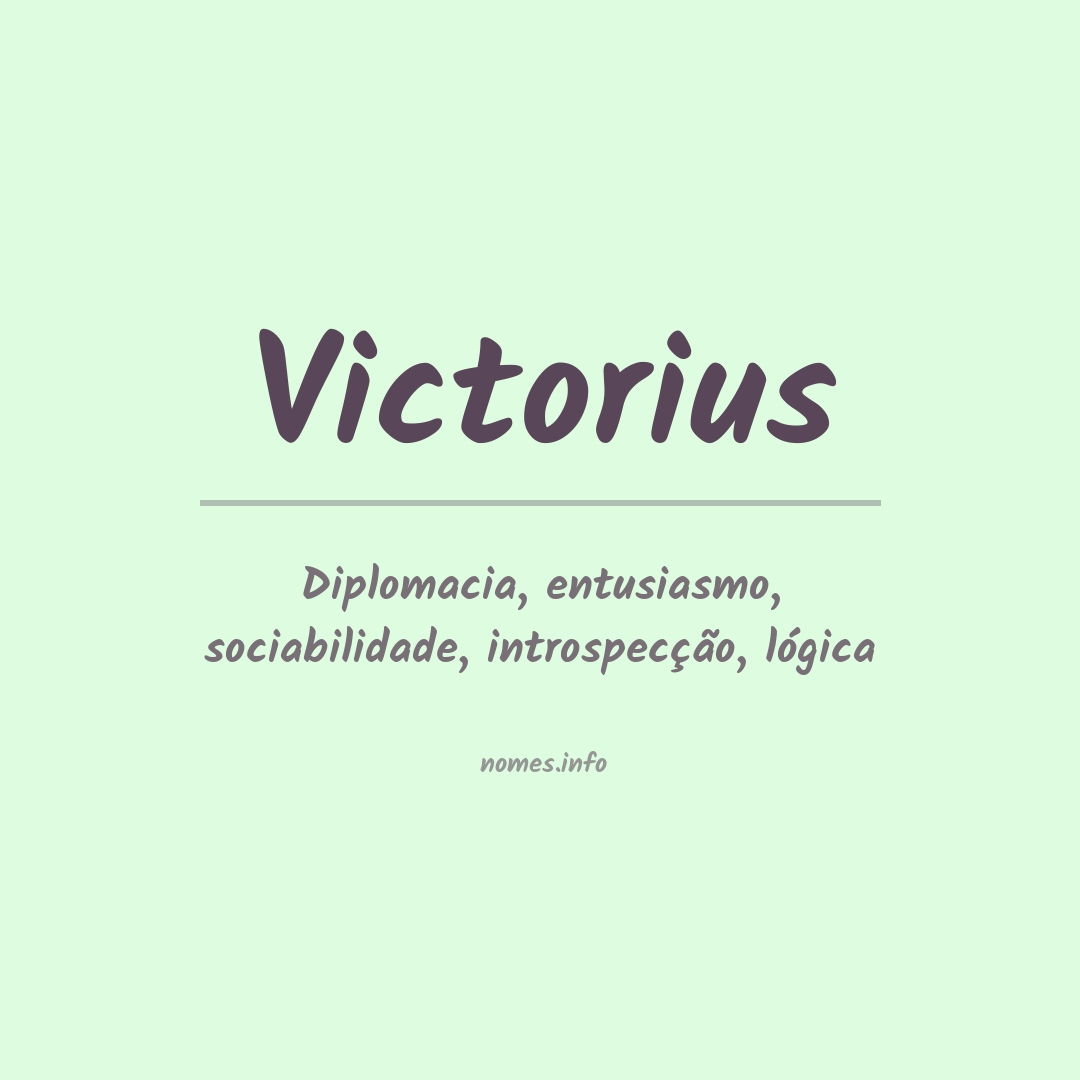 Significado do nome Victorius