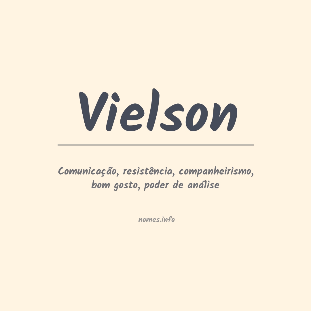 Significado do nome Vielson