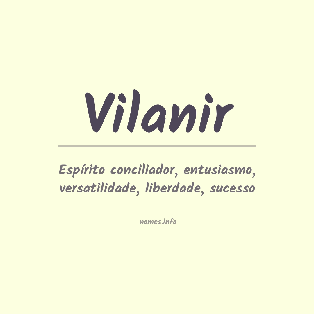 Significado do nome Vilanir