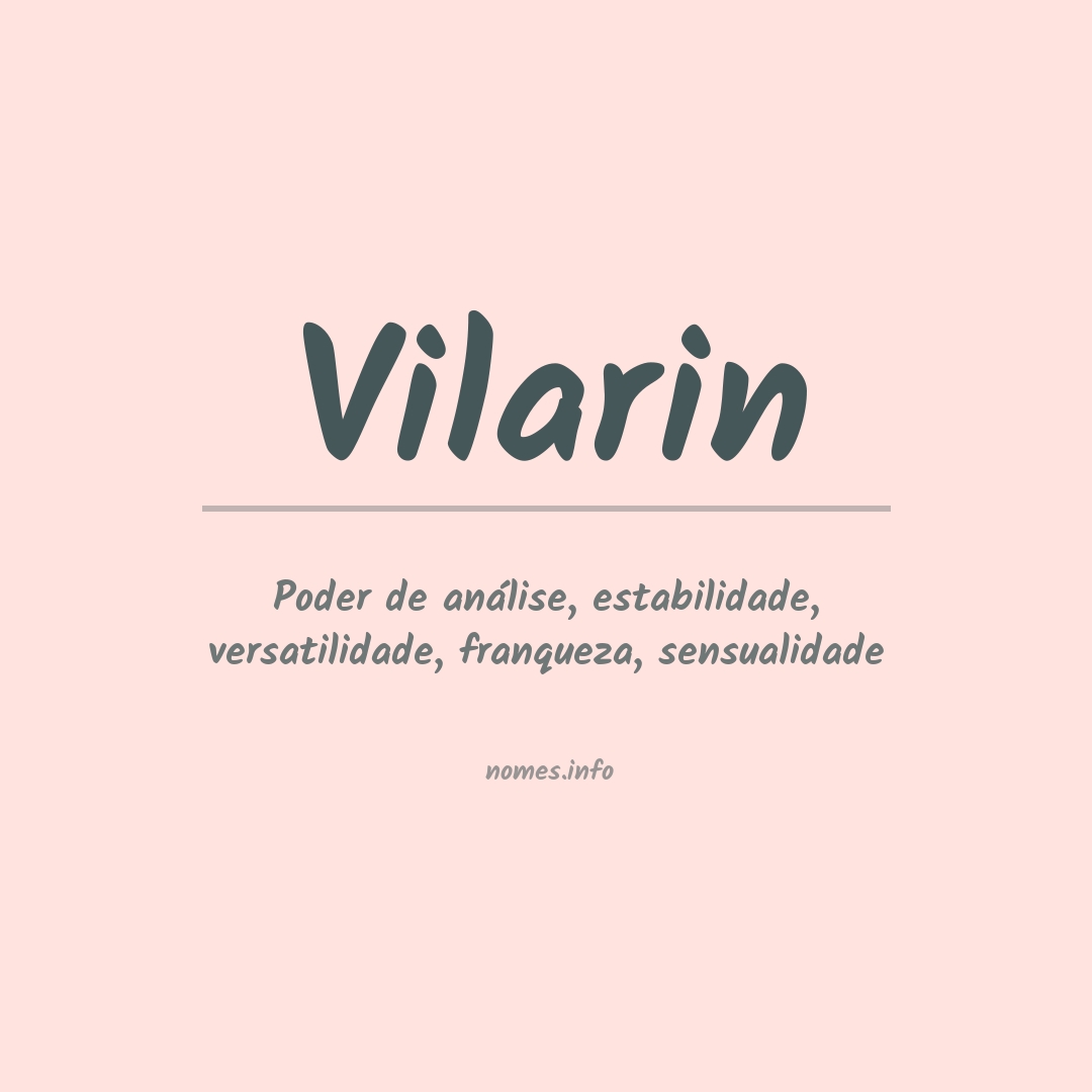 Significado do nome Vilarin