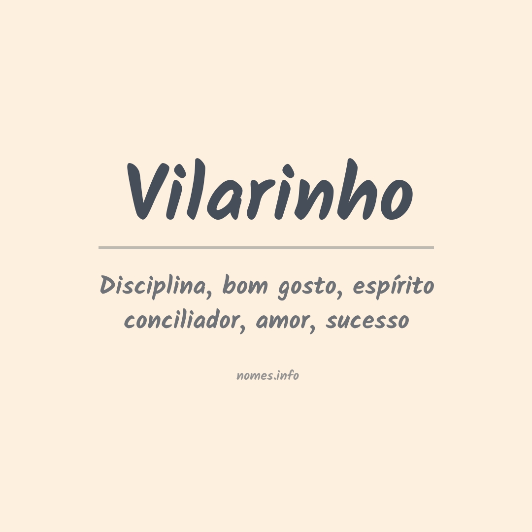Significado do nome Vilarinho
