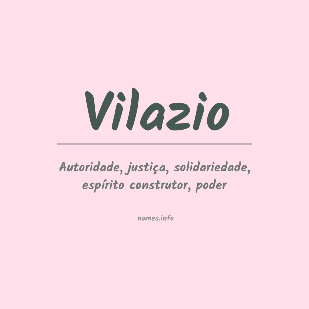 Significado do nome Vilazio