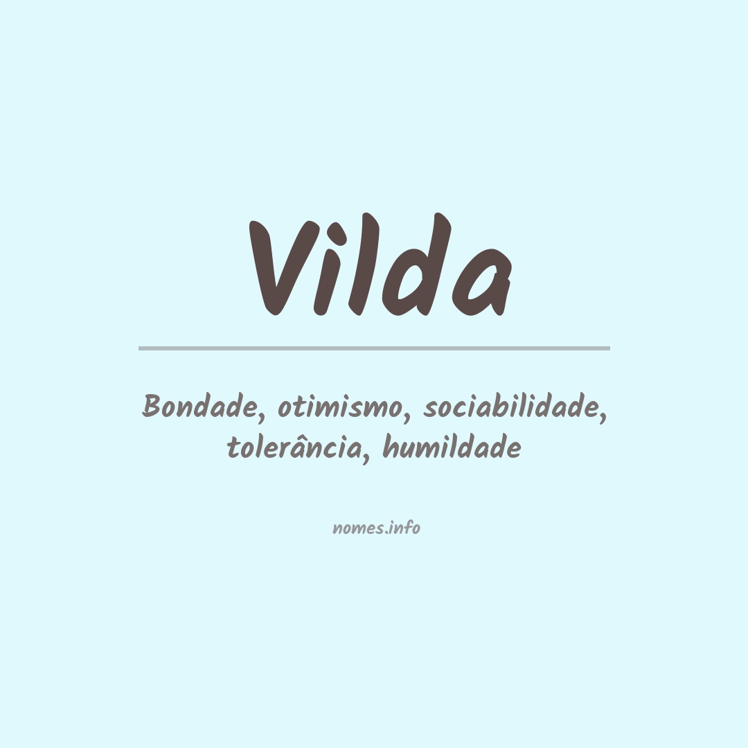 Significado do nome Vilda