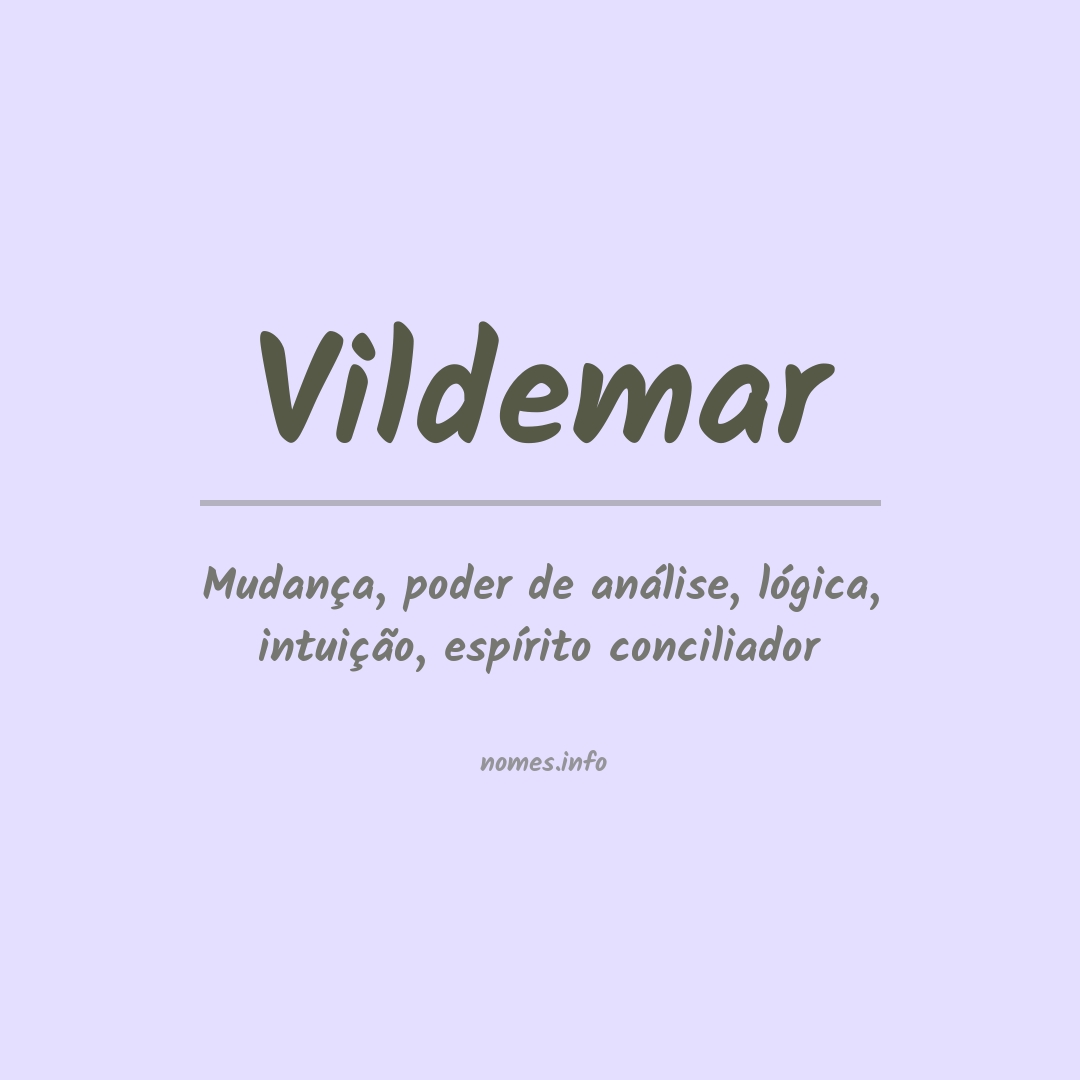 Significado do nome Vildemar
