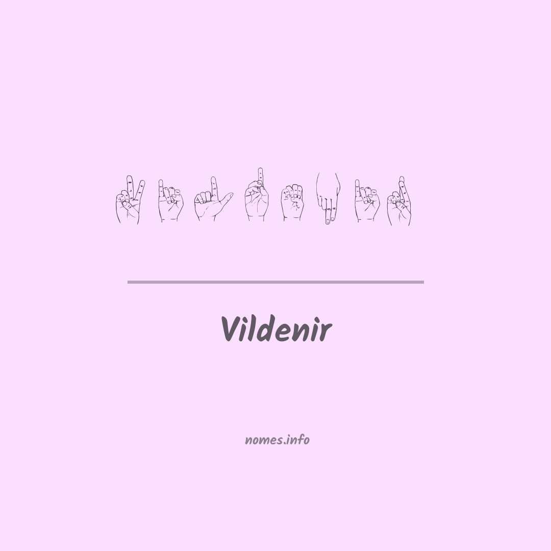 Vildenir em Libras