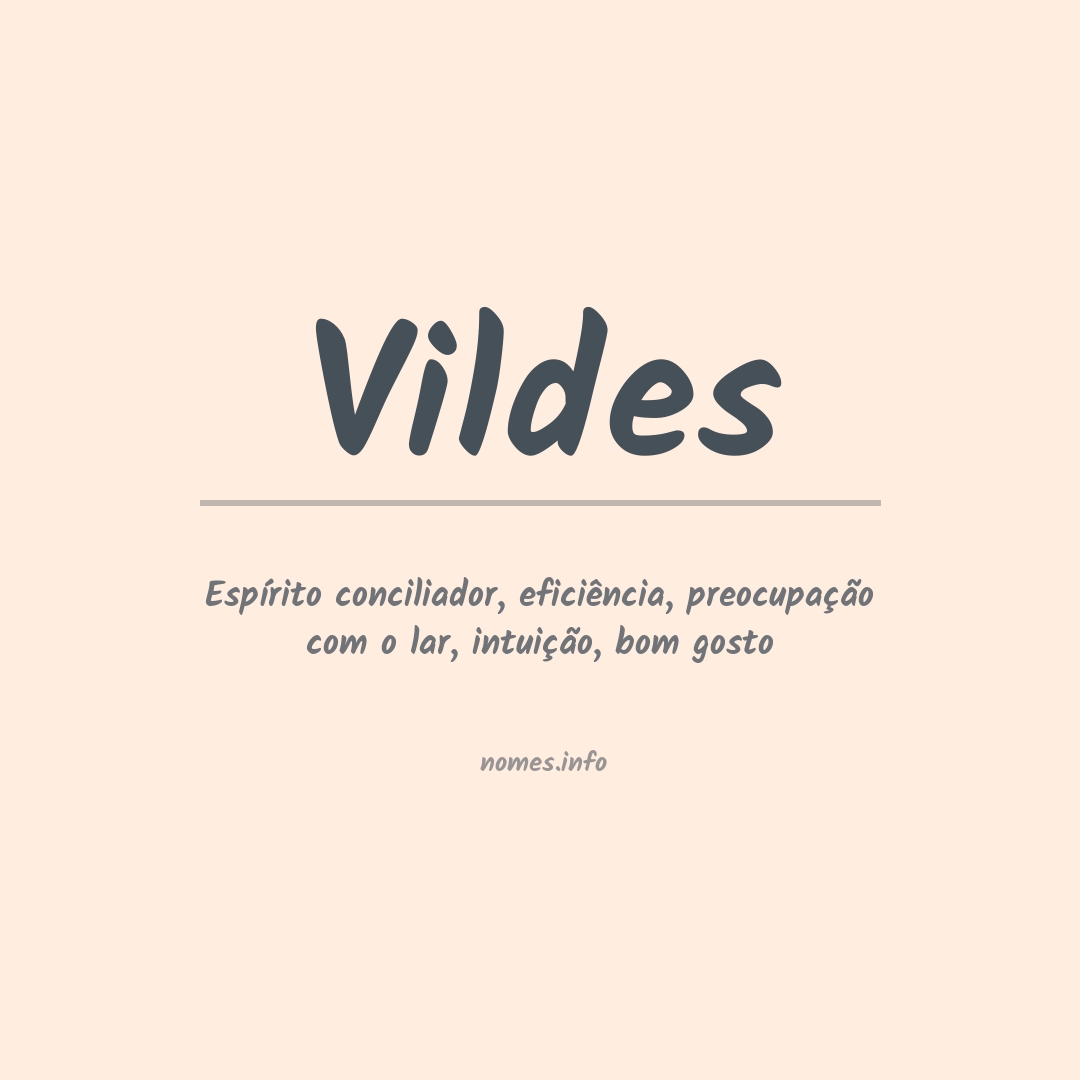 Significado do nome Vildes