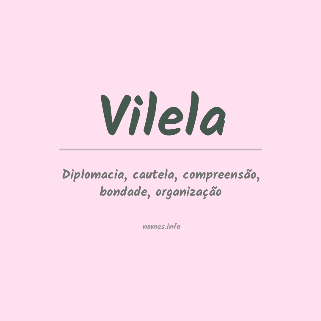 Significado do nome Vilela