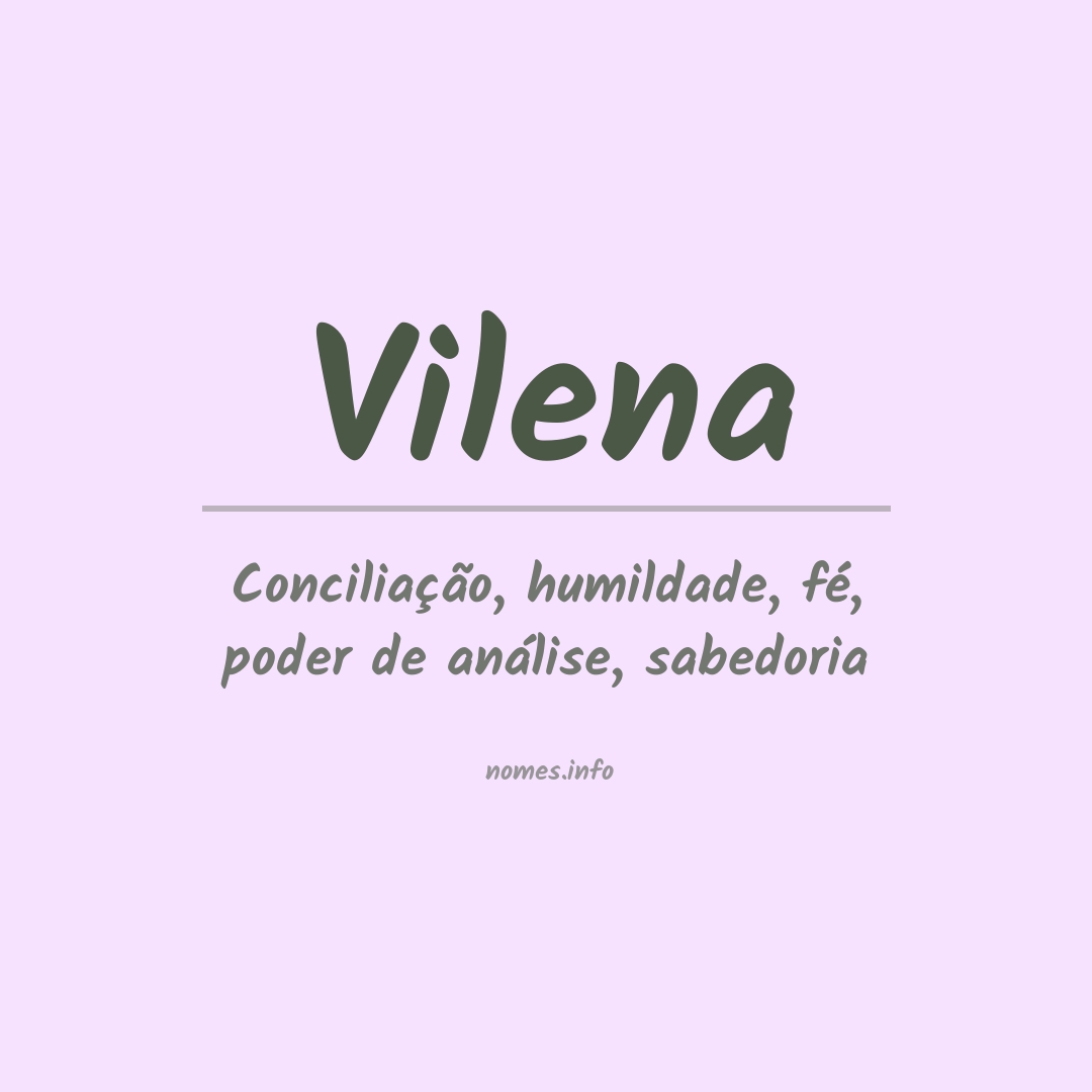 Significado do nome Vilena