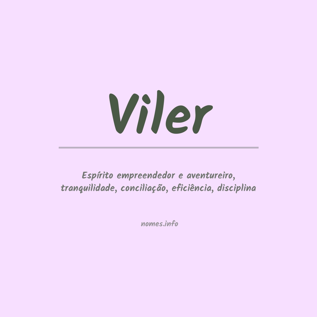 Significado do nome Viler