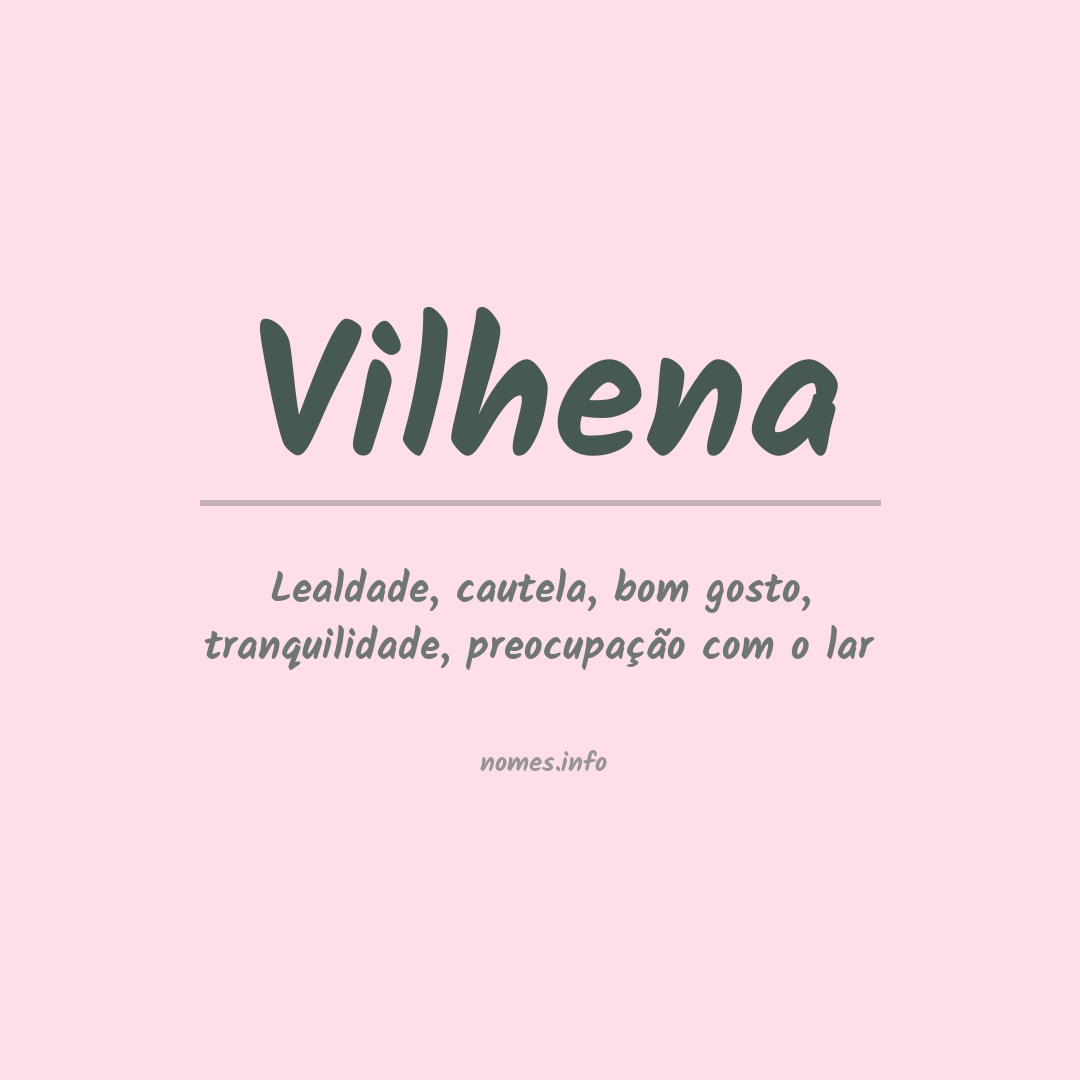 Significado do nome Vilhena
