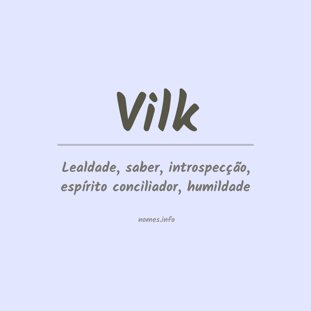 Significado do nome Vilk