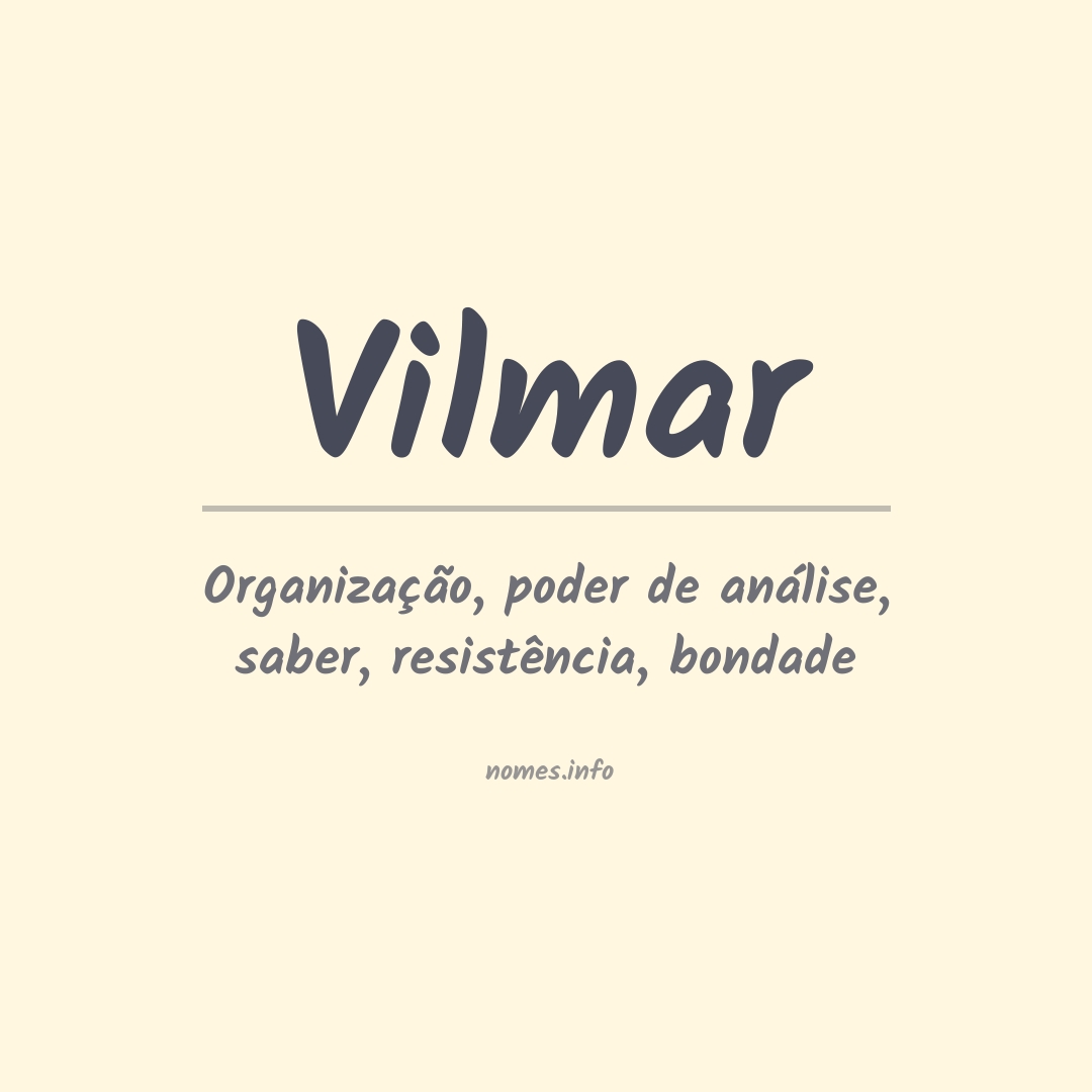 Significado do nome Vilmar