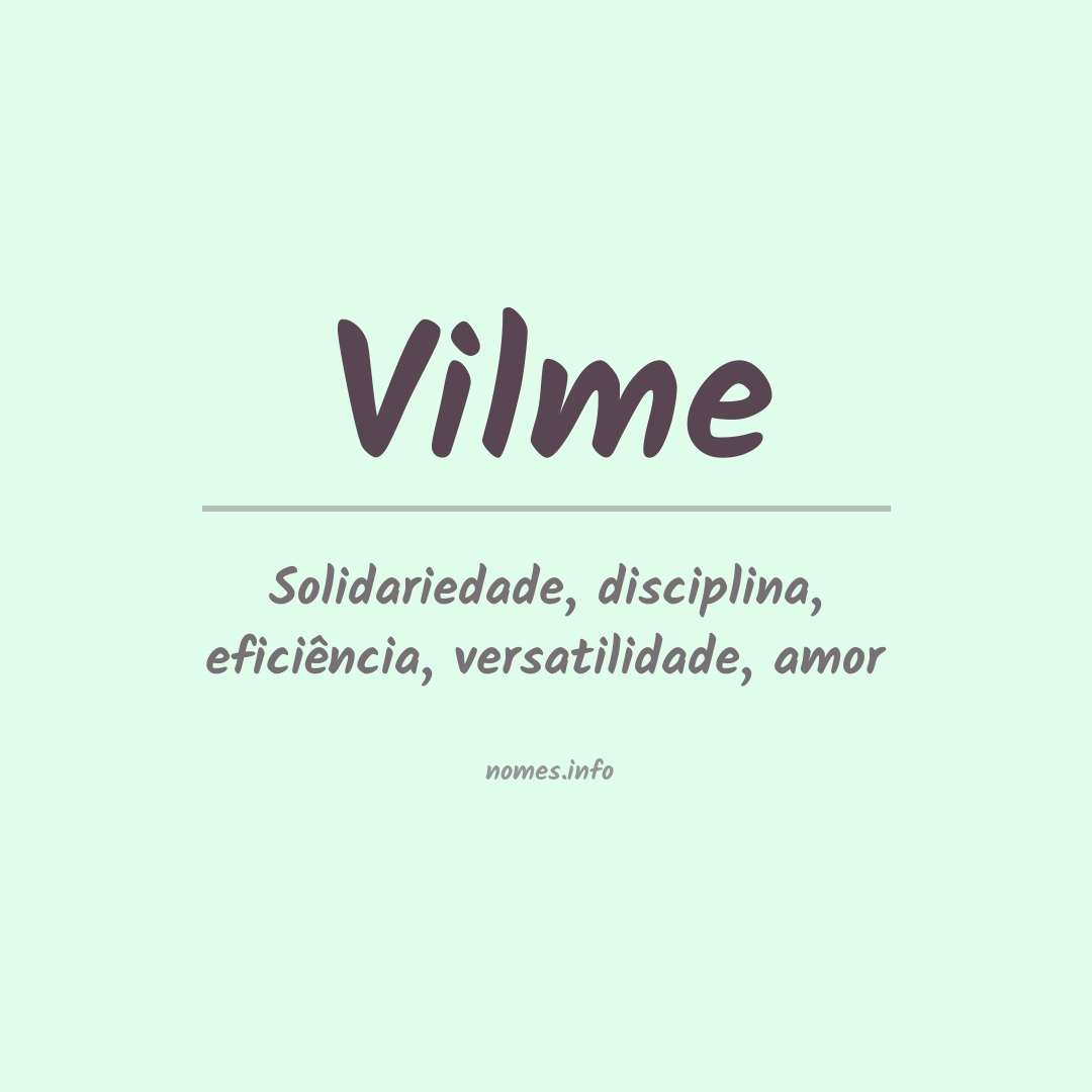 Significado do nome Vilme