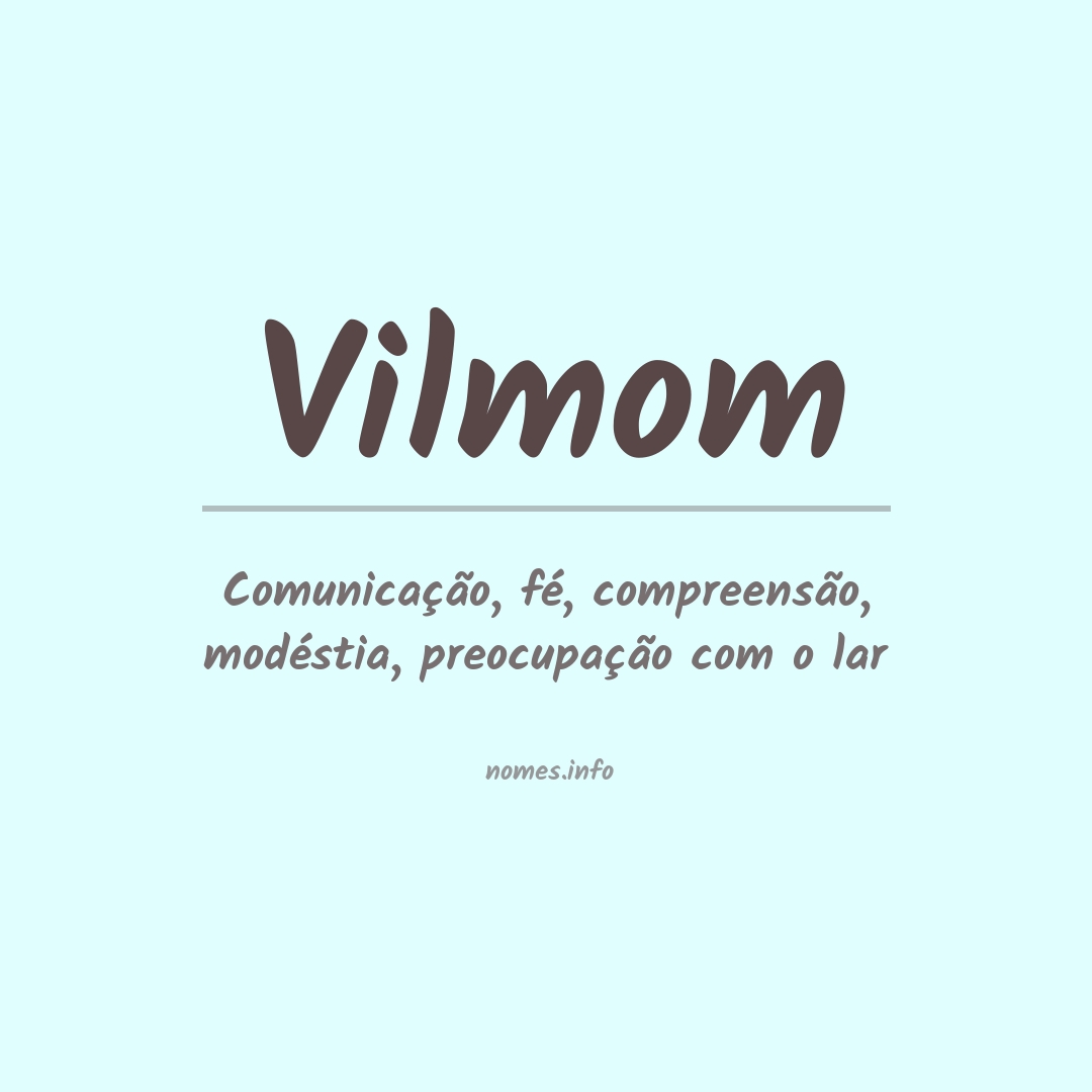 Significado do nome Vilmom