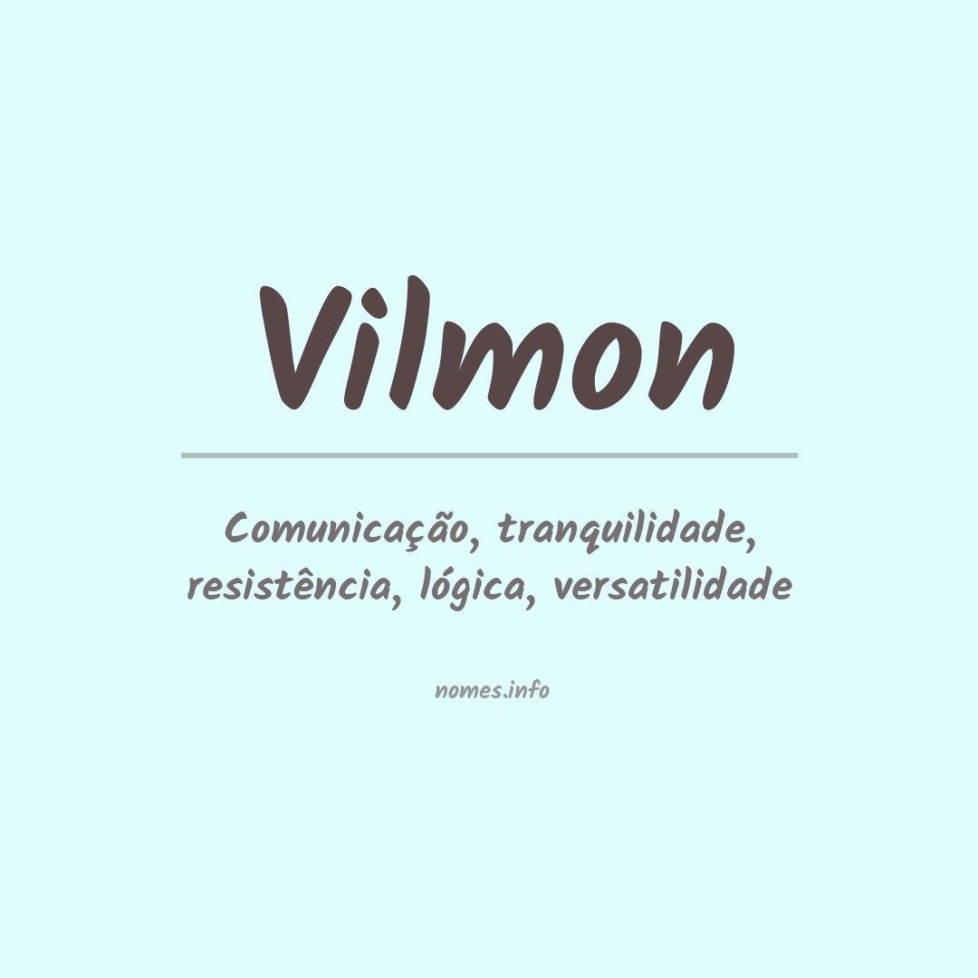 Significado do nome Vilmon