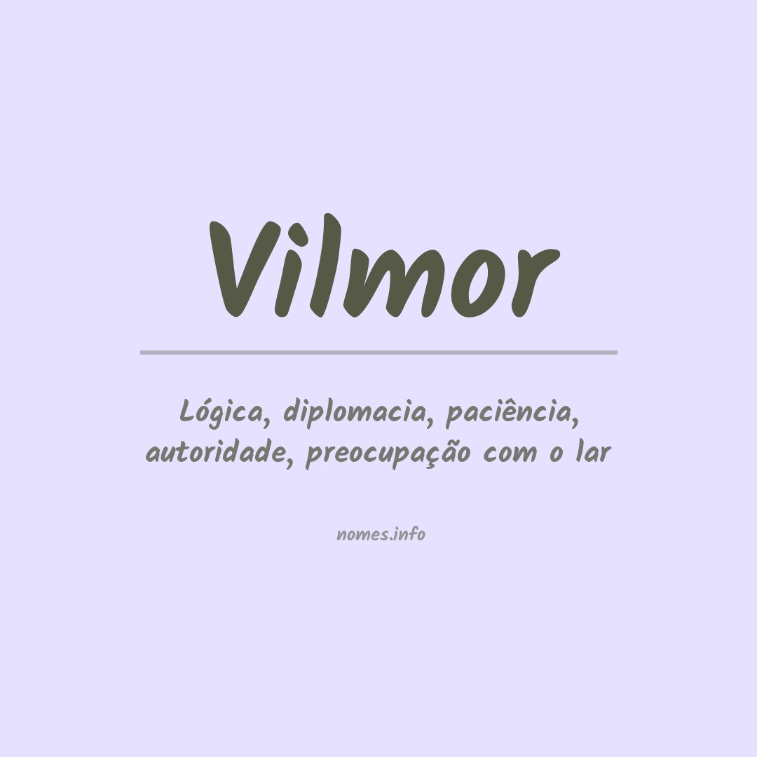 Significado do nome Vilmor