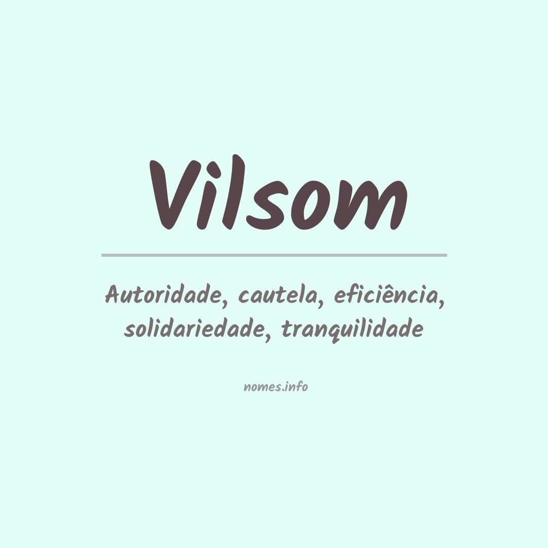 Significado do nome Vilsom