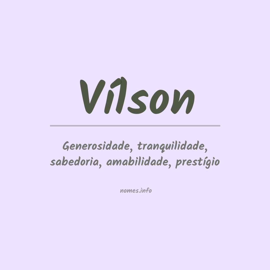Significado do nome Vílson