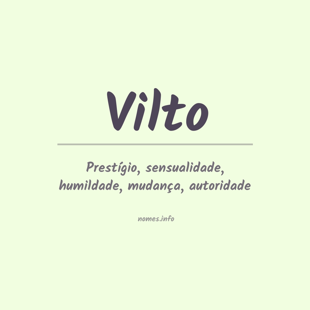 Significado do nome Vilto