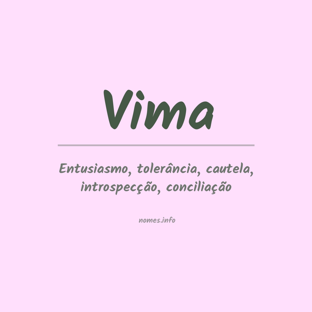 Significado do nome Vima