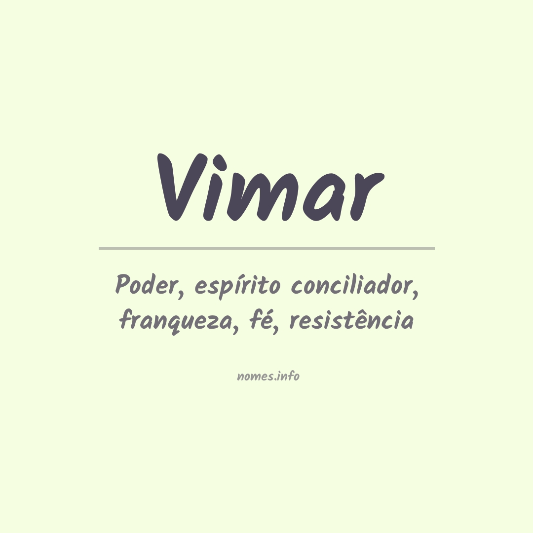 Significado do nome Vimar
