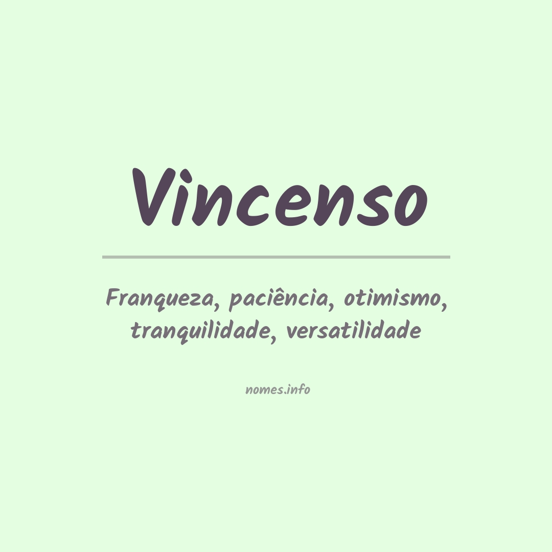 Significado do nome Vincenso