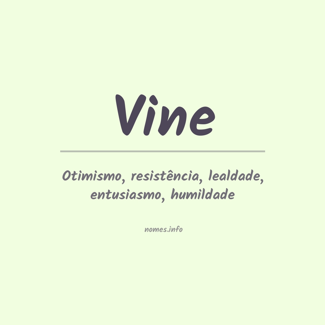Significado do nome Vine