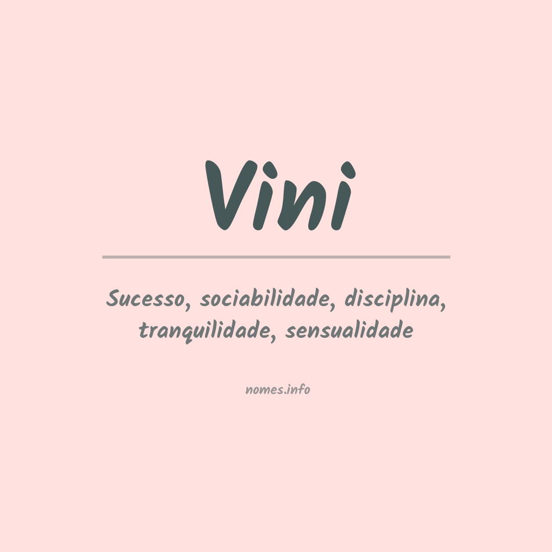 Significado do nome Vini