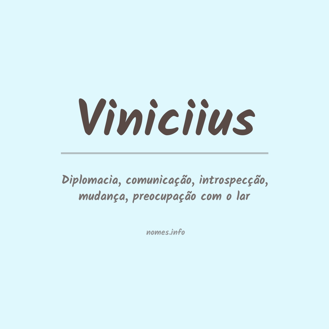Significado do nome Viniciius