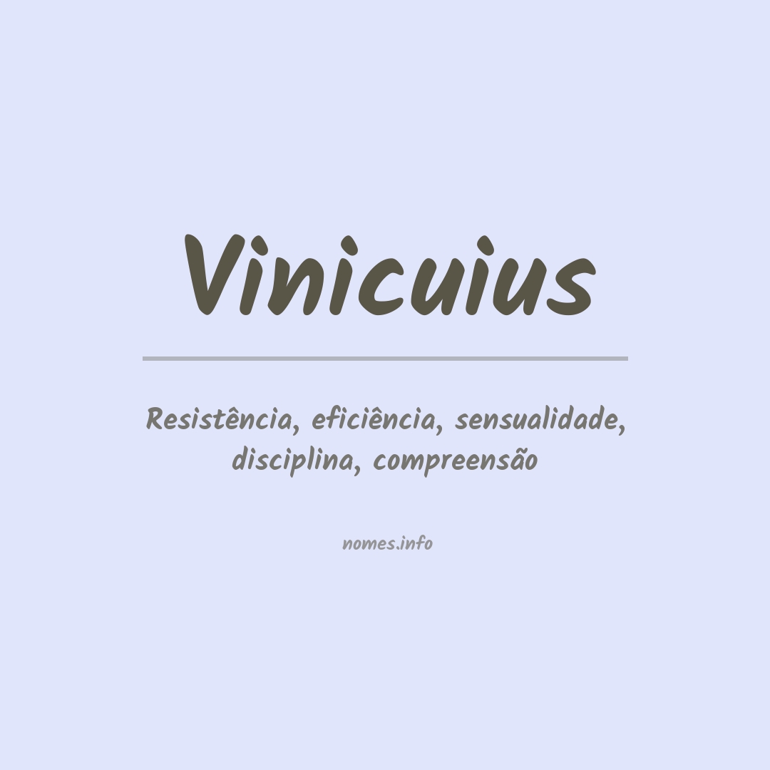 Significado do nome Vinicuius