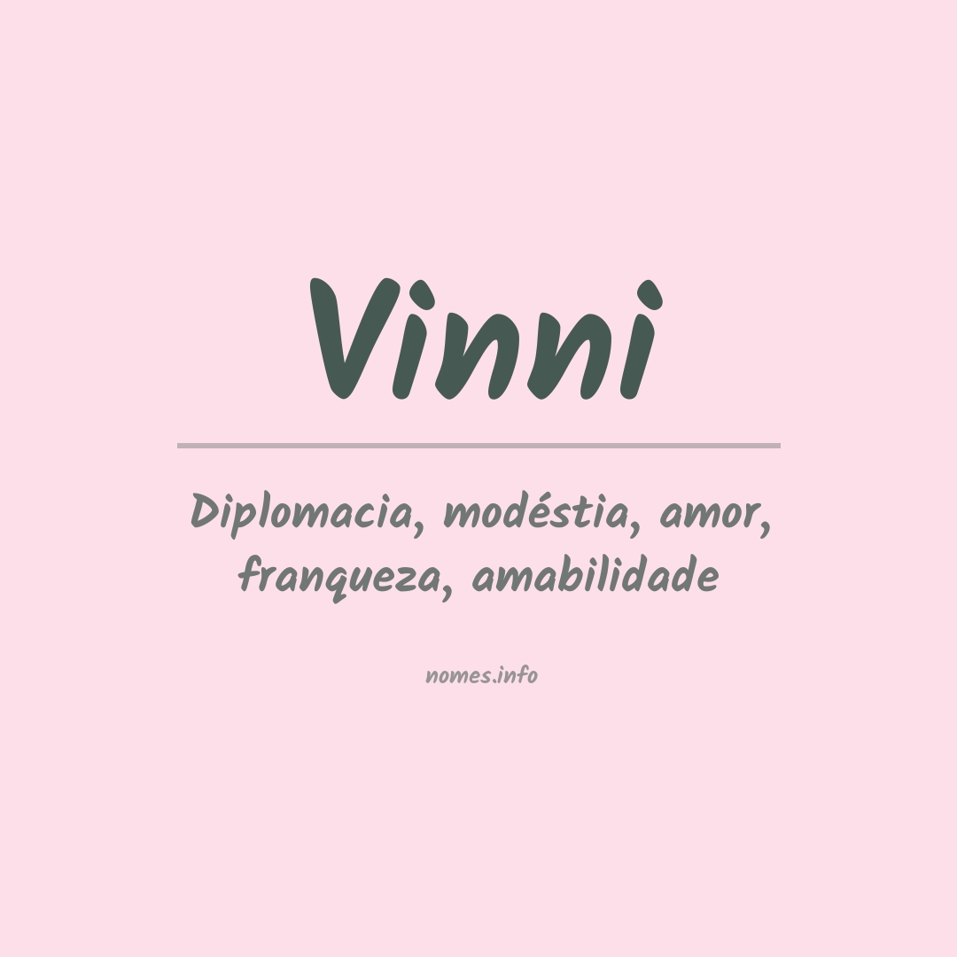 Significado do nome Vinni