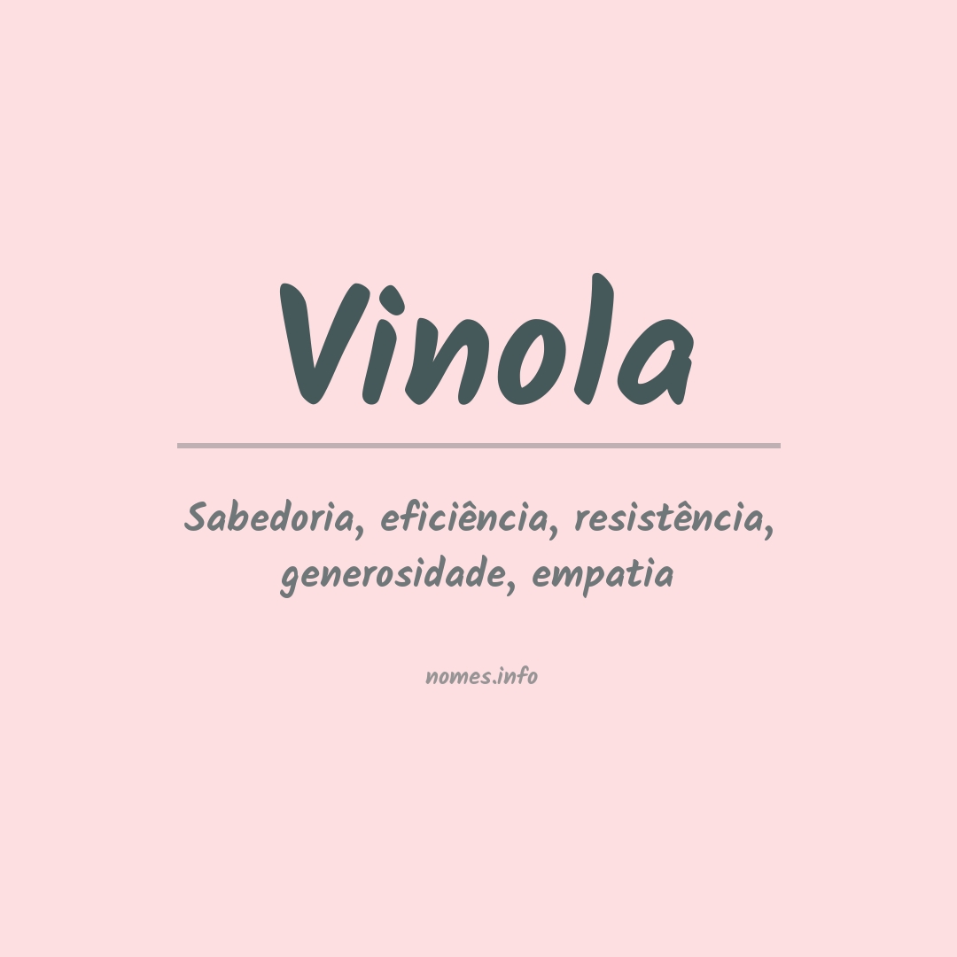 Significado do nome Vinola