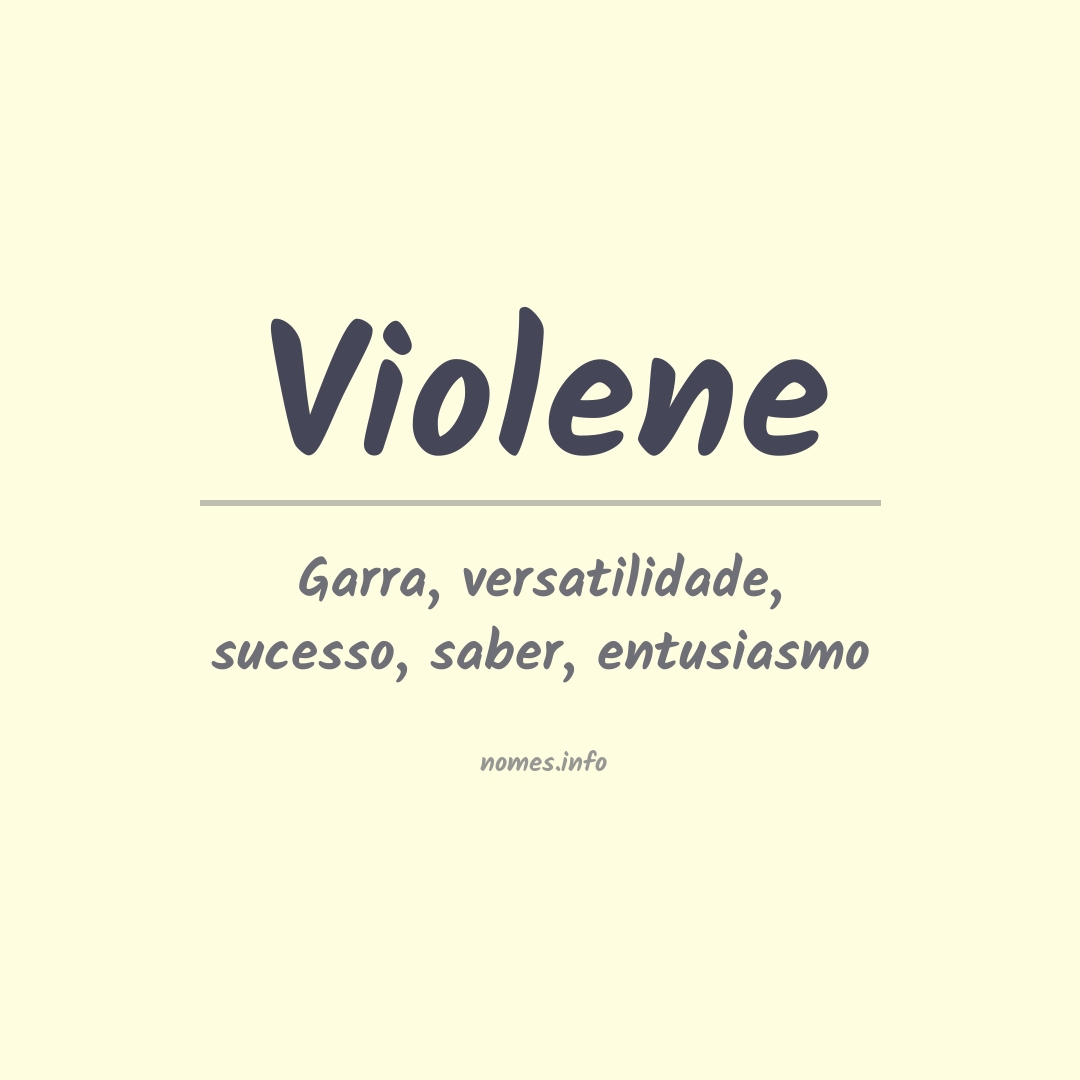 Significado do nome Violene
