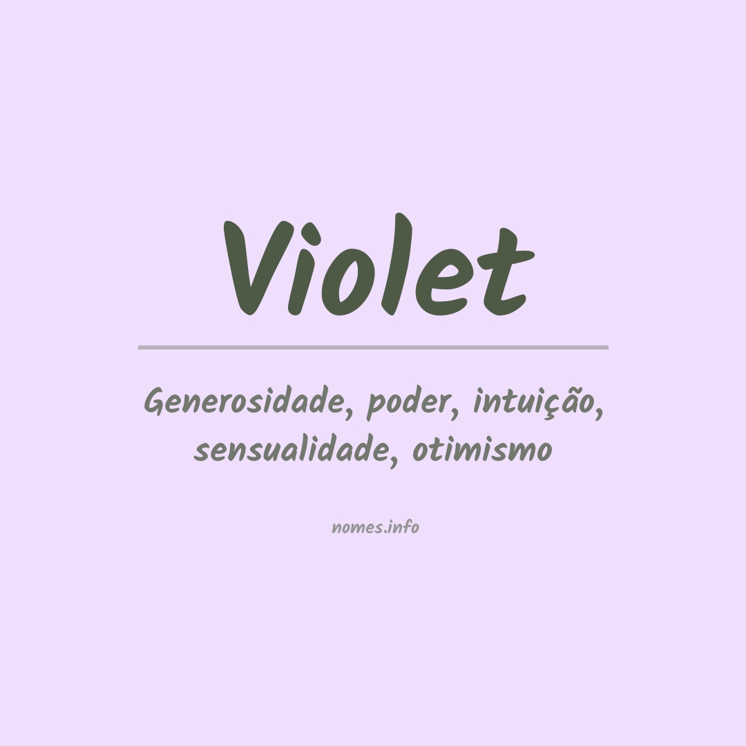 Significado do nome Violet