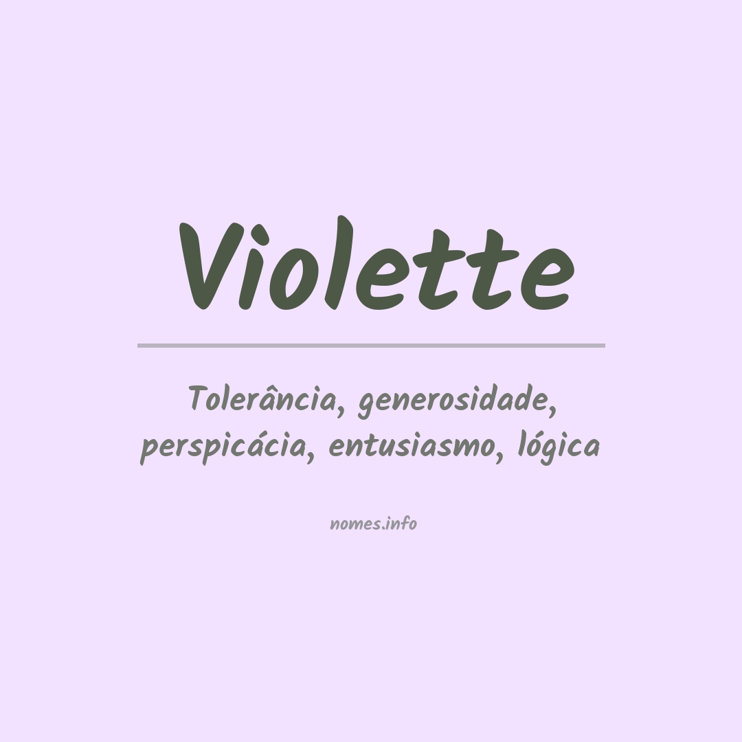 Significado do nome Violette