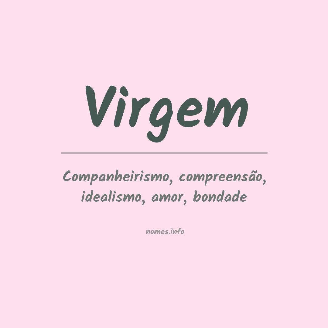 Significado do nome Virgem