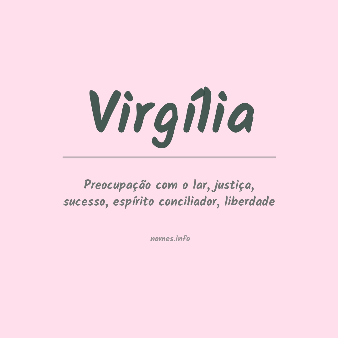 Significado do nome Virgília
