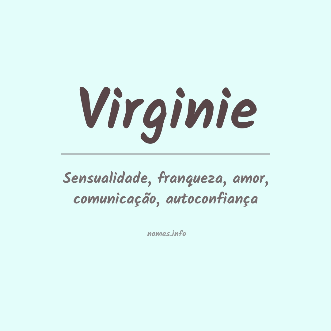 Significado do nome Virginie