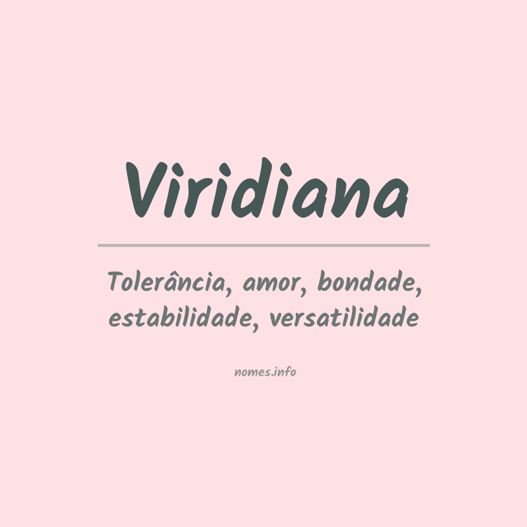 Significado do nome Viridiana