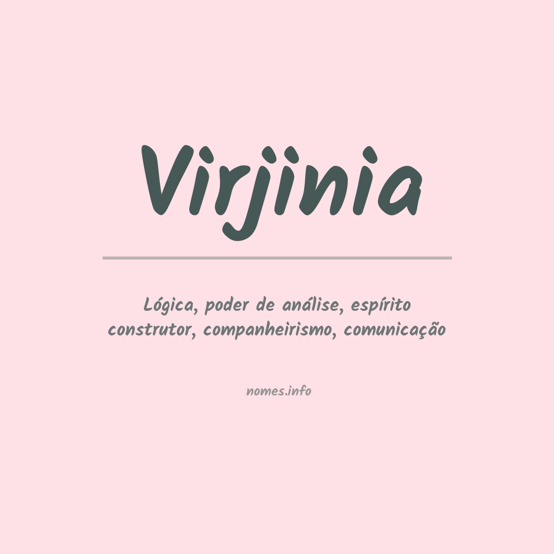 Significado do nome Virjinia