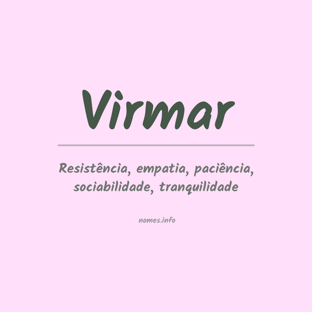 Significado do nome Virmar